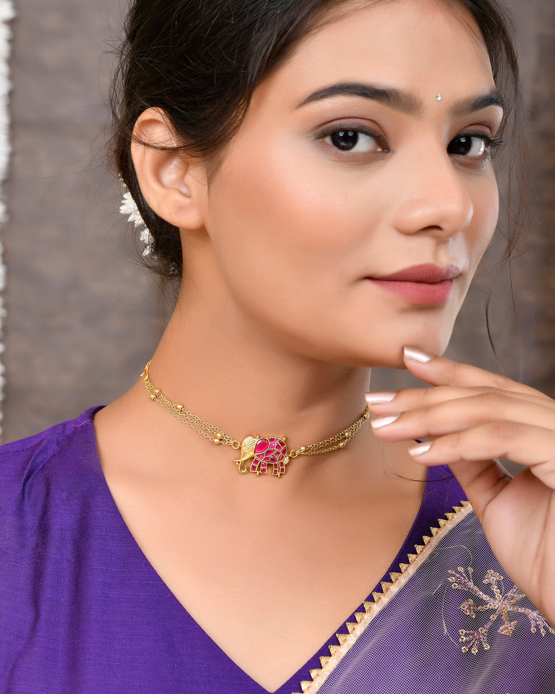 Pacchi Kundan Choker and Braclet