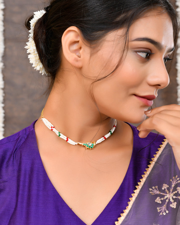 Pacchi Kundan Choker and Braclet