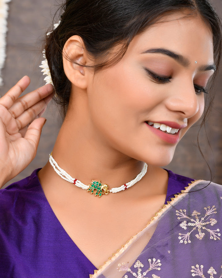 Pacchi Kundan Choker and Braclet