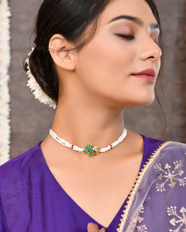 Pacchi Kundan Choker and Braclet