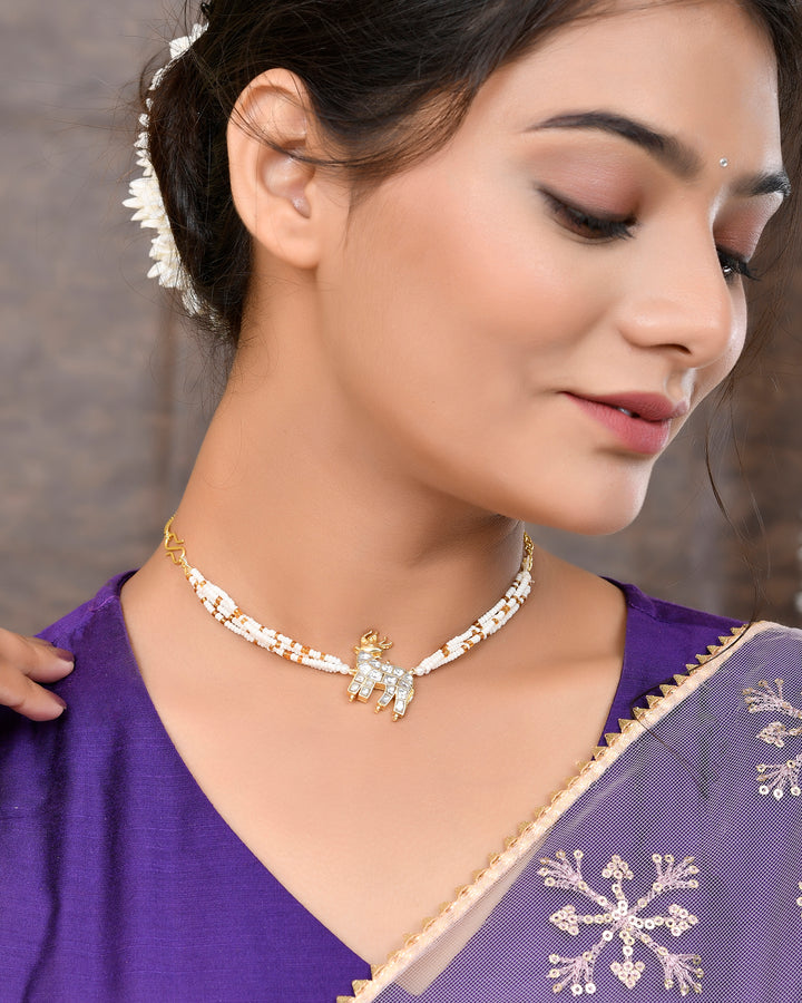 Pacchi Kundan Choker and Braclet