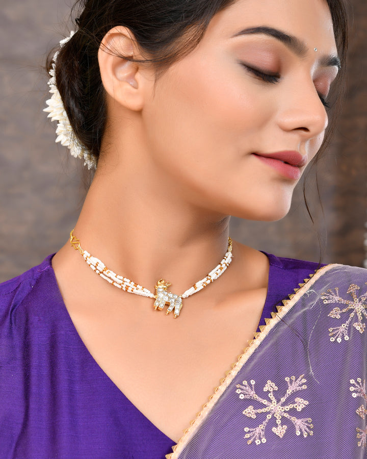 Pacchi Kundan Choker and Braclet