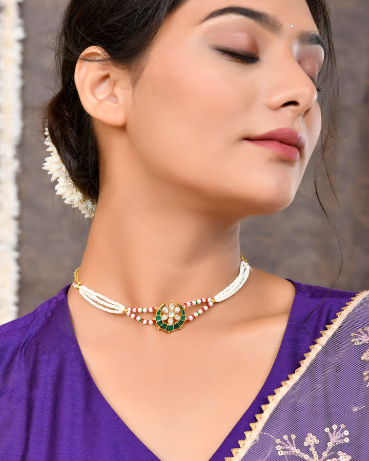 Pacchi Kundan Choker and Braclet