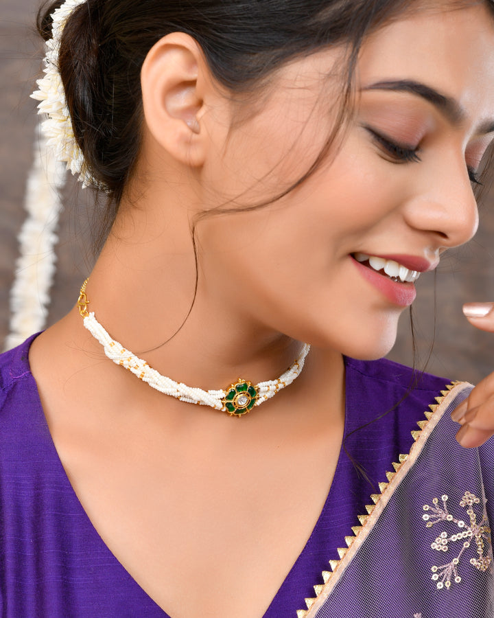 Pacchi Kundan Choker and Braclet