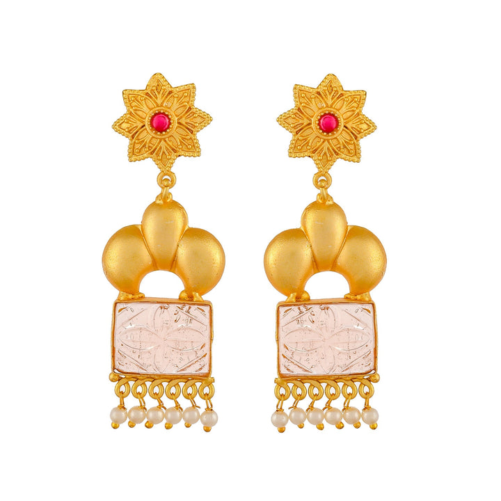 Dastoor Beautiful carvin Stone Earring