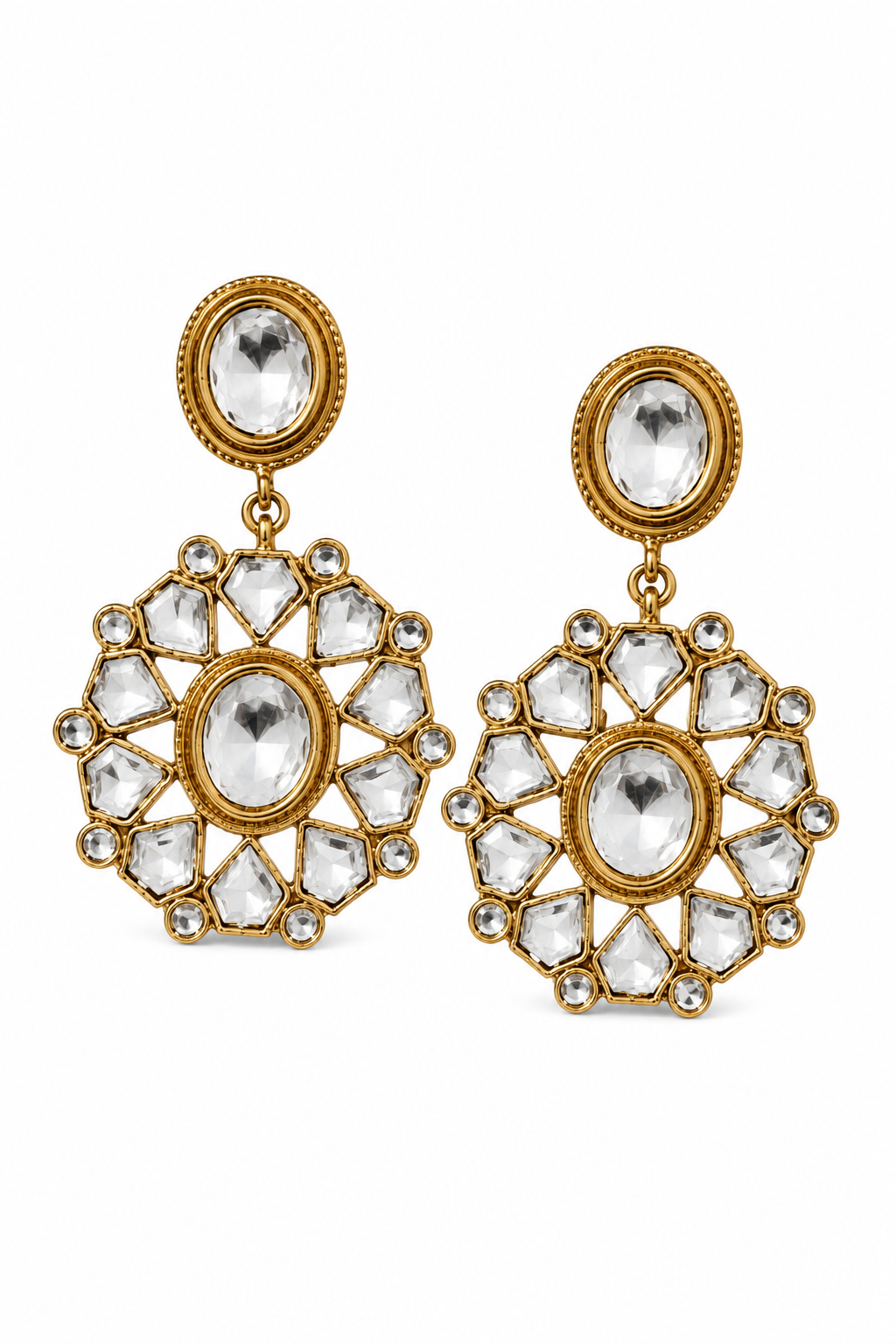 Mehendi Polish Sunburst Earrings
