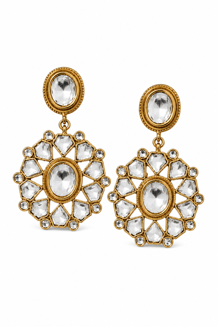 Mehendi Polish Sunburst Earrings