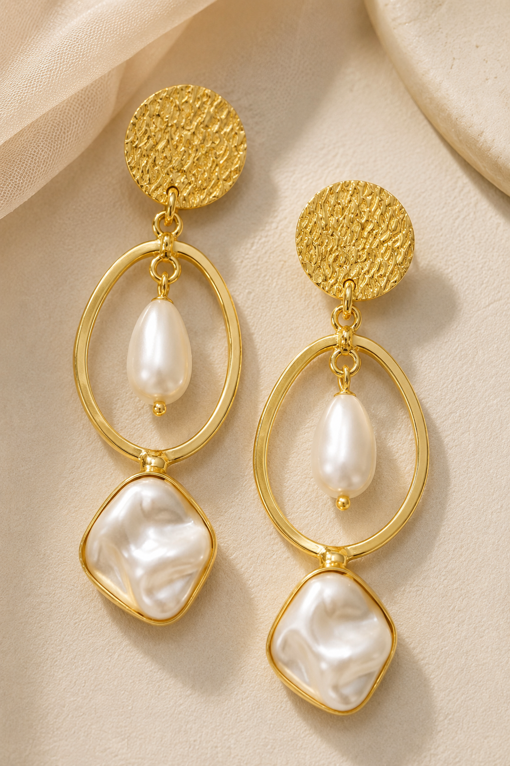 Luxe Baroque Pearl Earrings