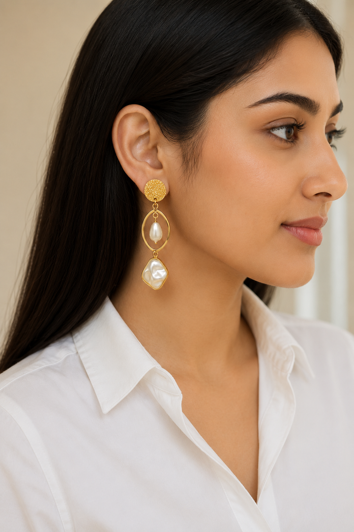 Luxe Baroque Pearl Earrings