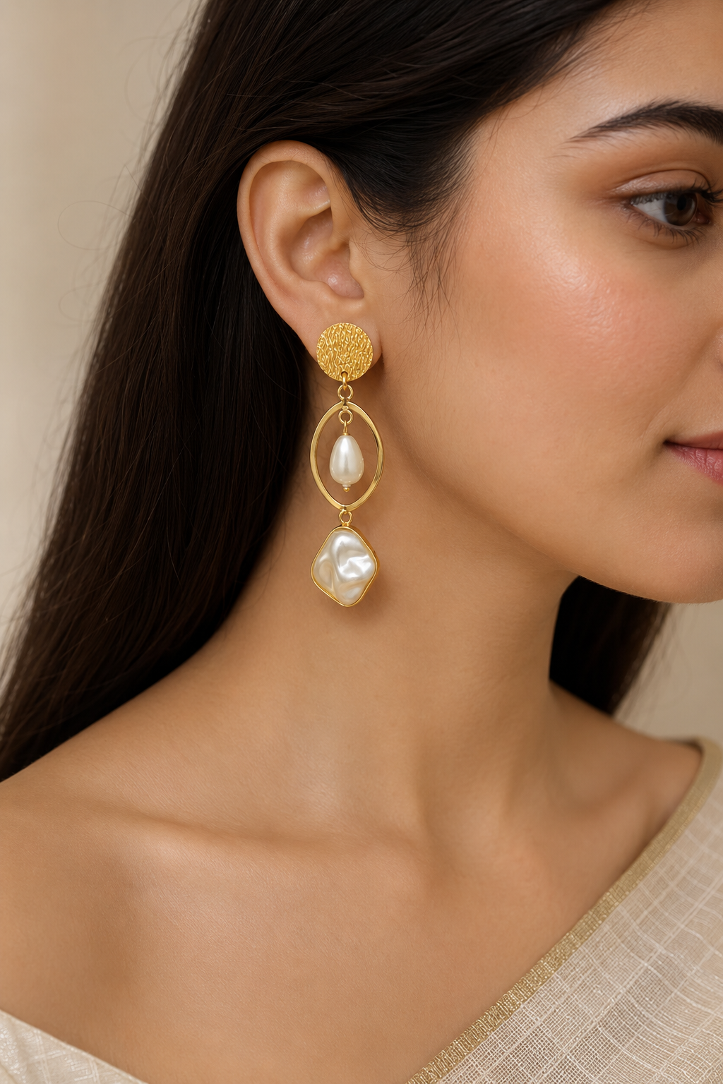 Luxe Baroque Pearl Earrings