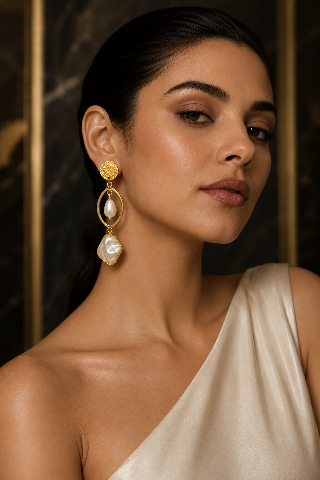 Luxe Baroque Pearl Earrings