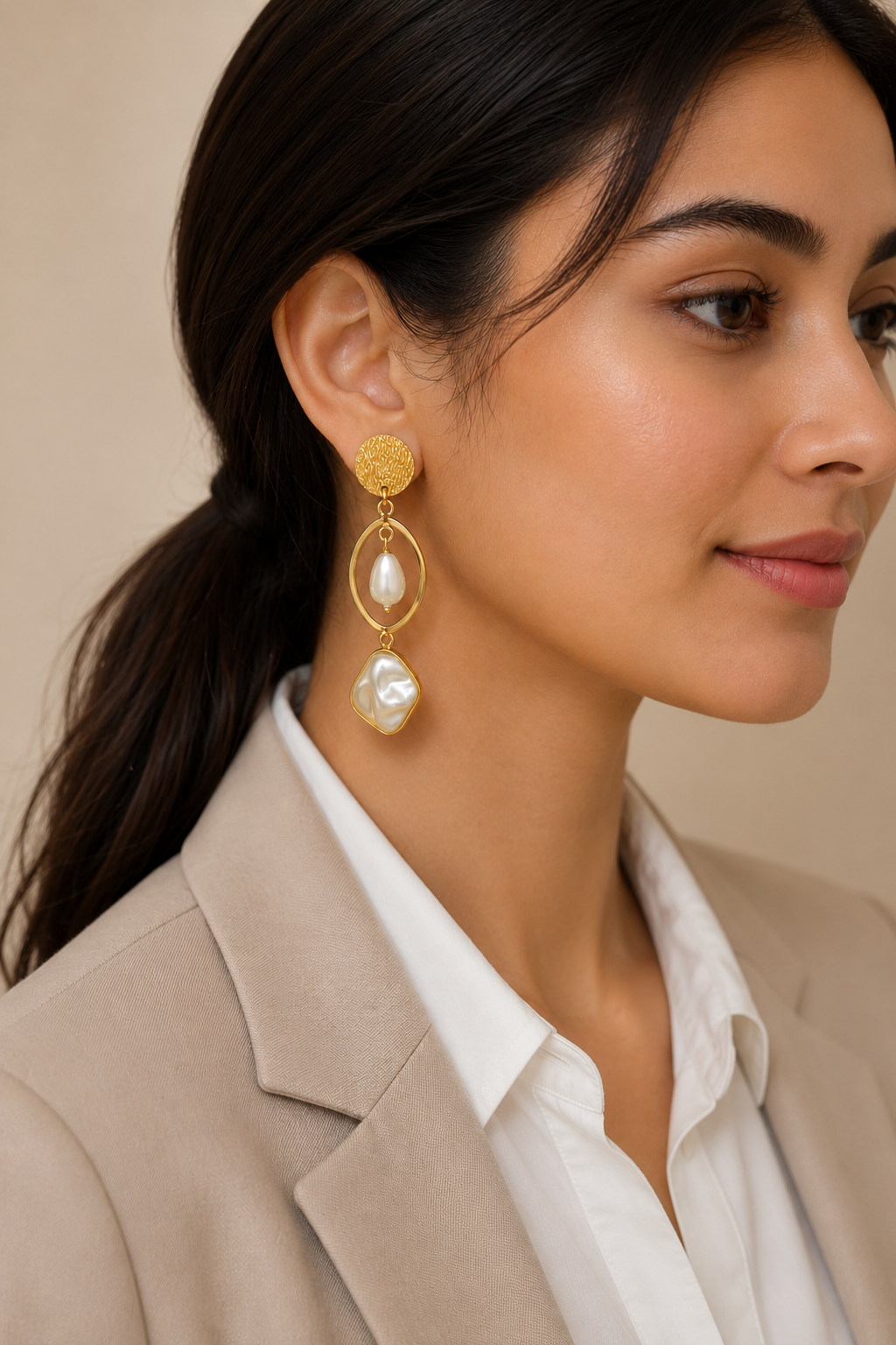 Luxe Baroque Pearl Earrings