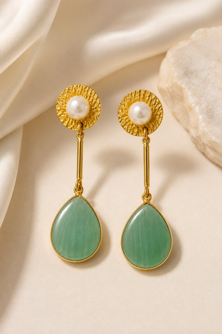 Classic Gold Pearl Earrings