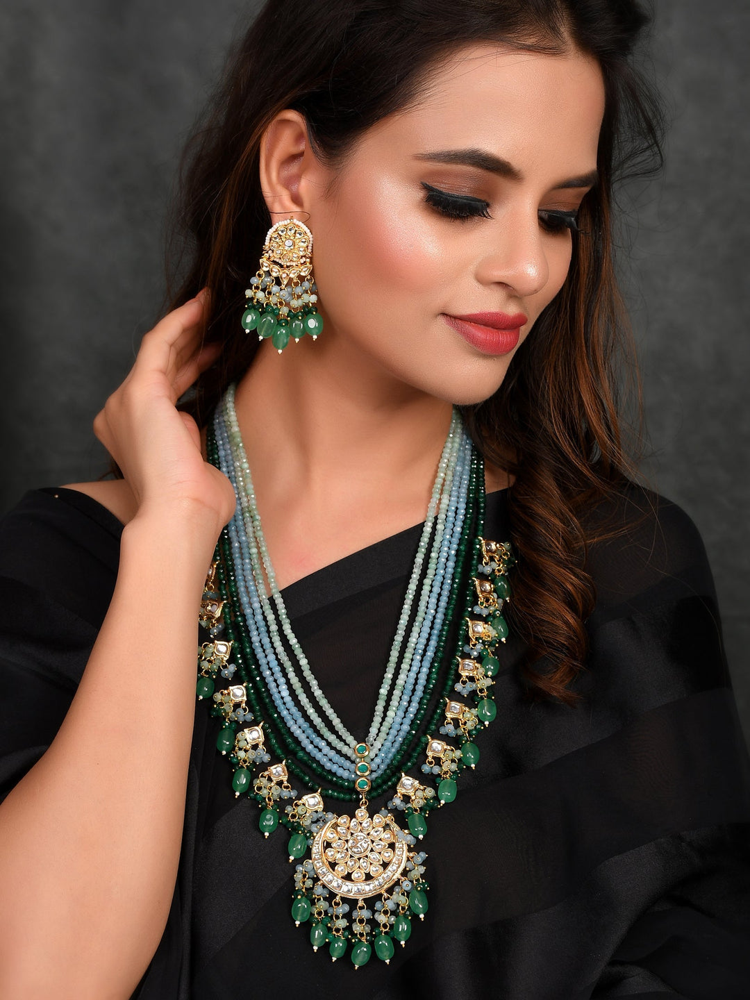 Royal Regalia Kundan Cascade Set