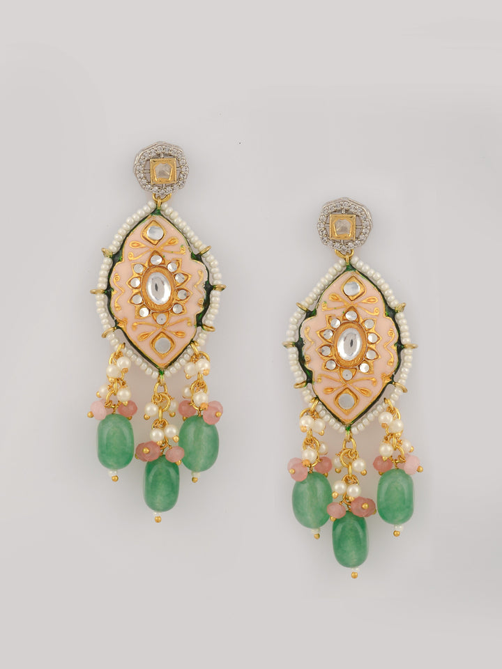 Green Kundan-Studded Jewellery Set