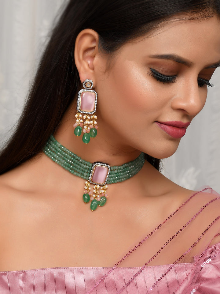 Gilded Grace Kundan Choker necklace set