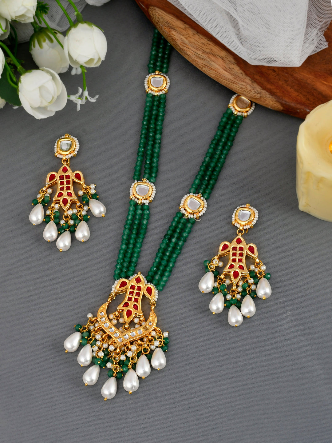 Regal Kundan Long Strand set
