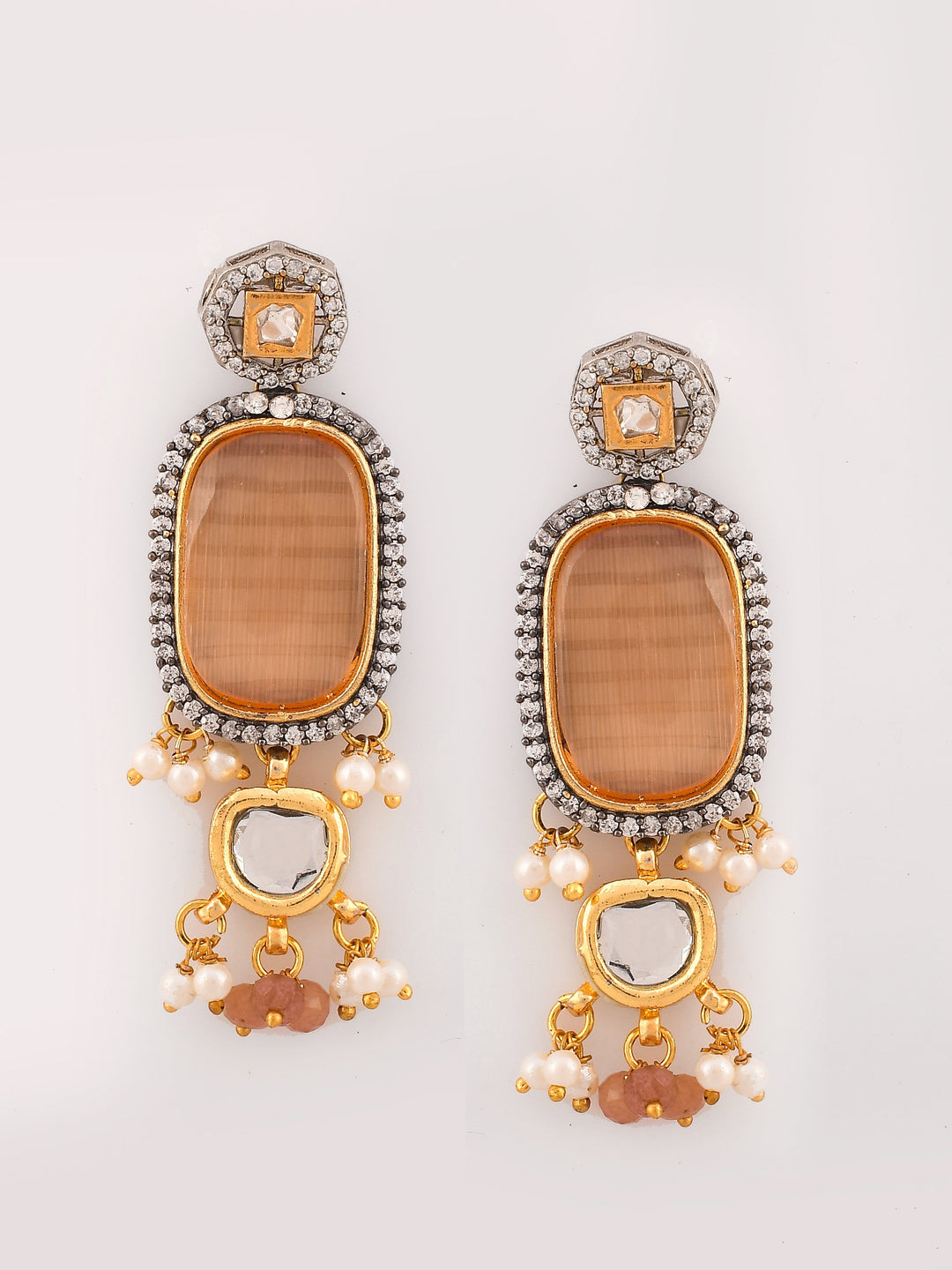 Dastoor Gold-Toned Kundan Studded Jewellery Set