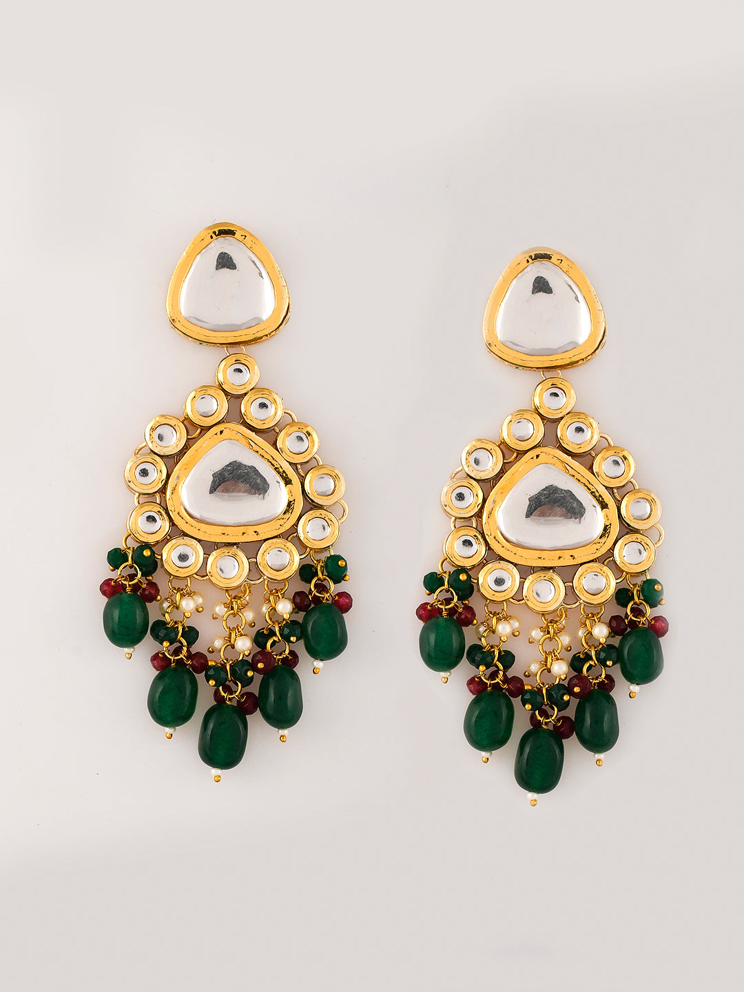 Golden Gleam in Green Kundan Collection Set