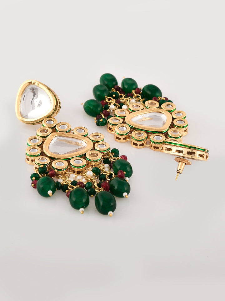 Golden Gleam in Green Kundan Collection Set