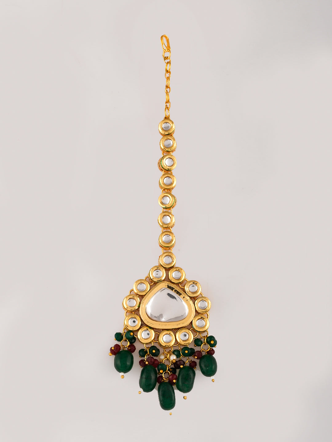 Golden Gleam in Green Kundan Collection Set