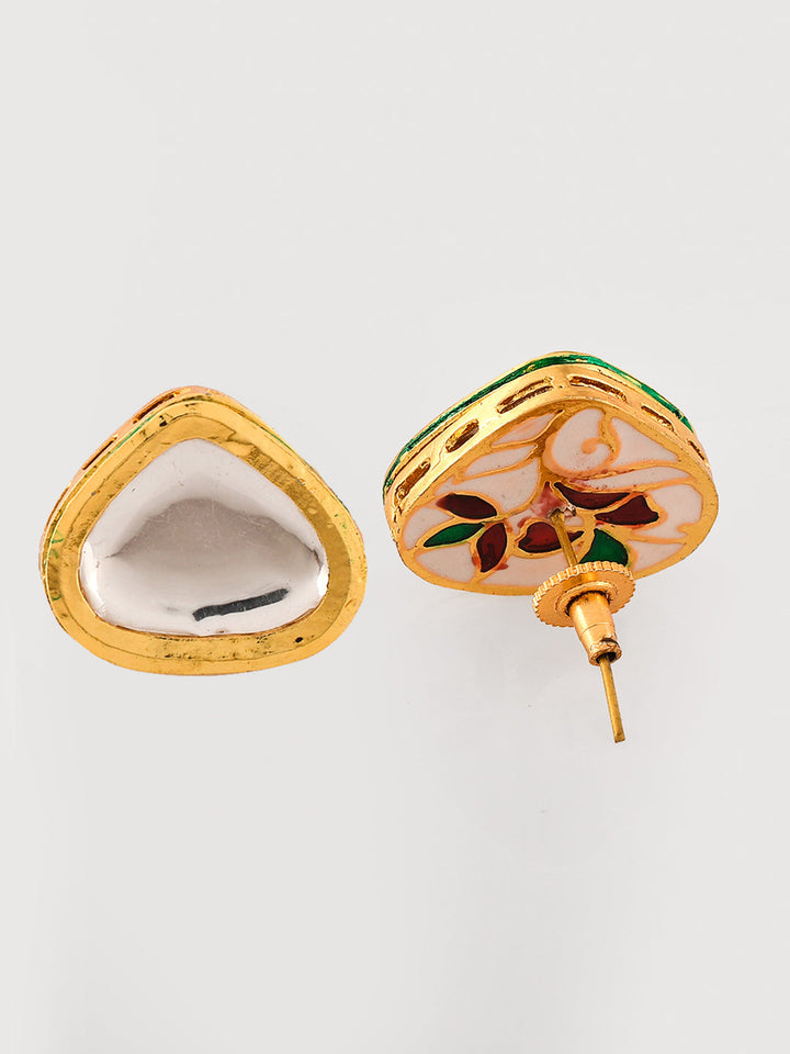 Gold-Plated White Kundan Jewellery Set