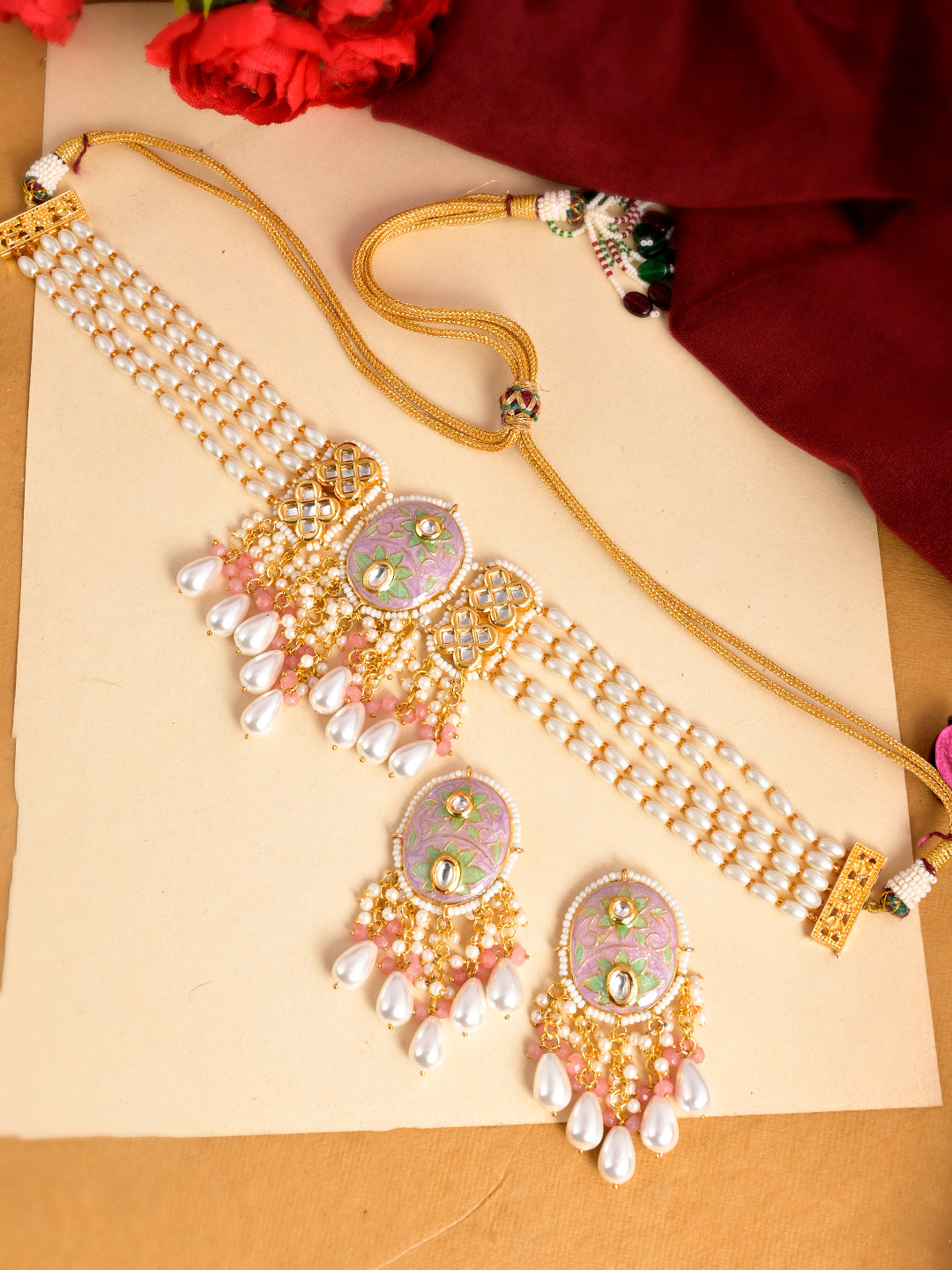 Royalty Kundan Elegance Choker Necklace Set