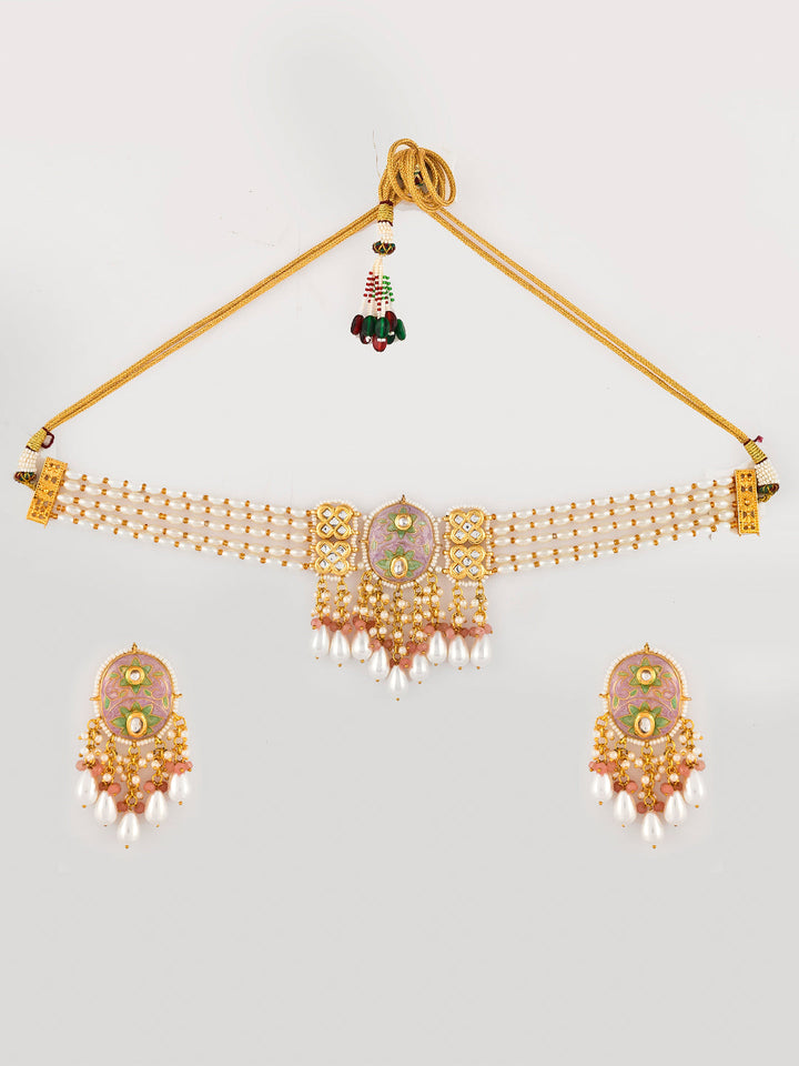 Royalty Kundan Elegance Choker Necklace Set