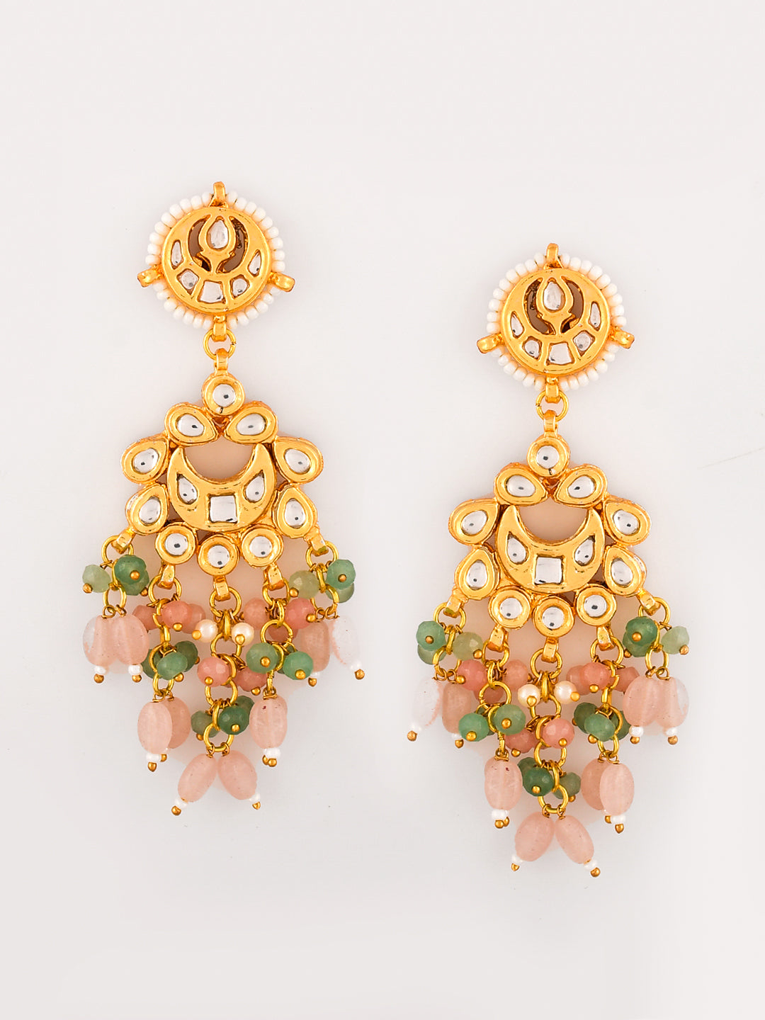 Petal Pink Kundan Collar Necklace Set
