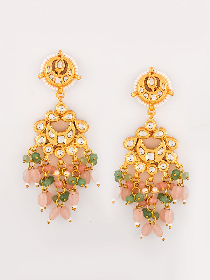 Petal Pink Kundan Collar Necklace Set