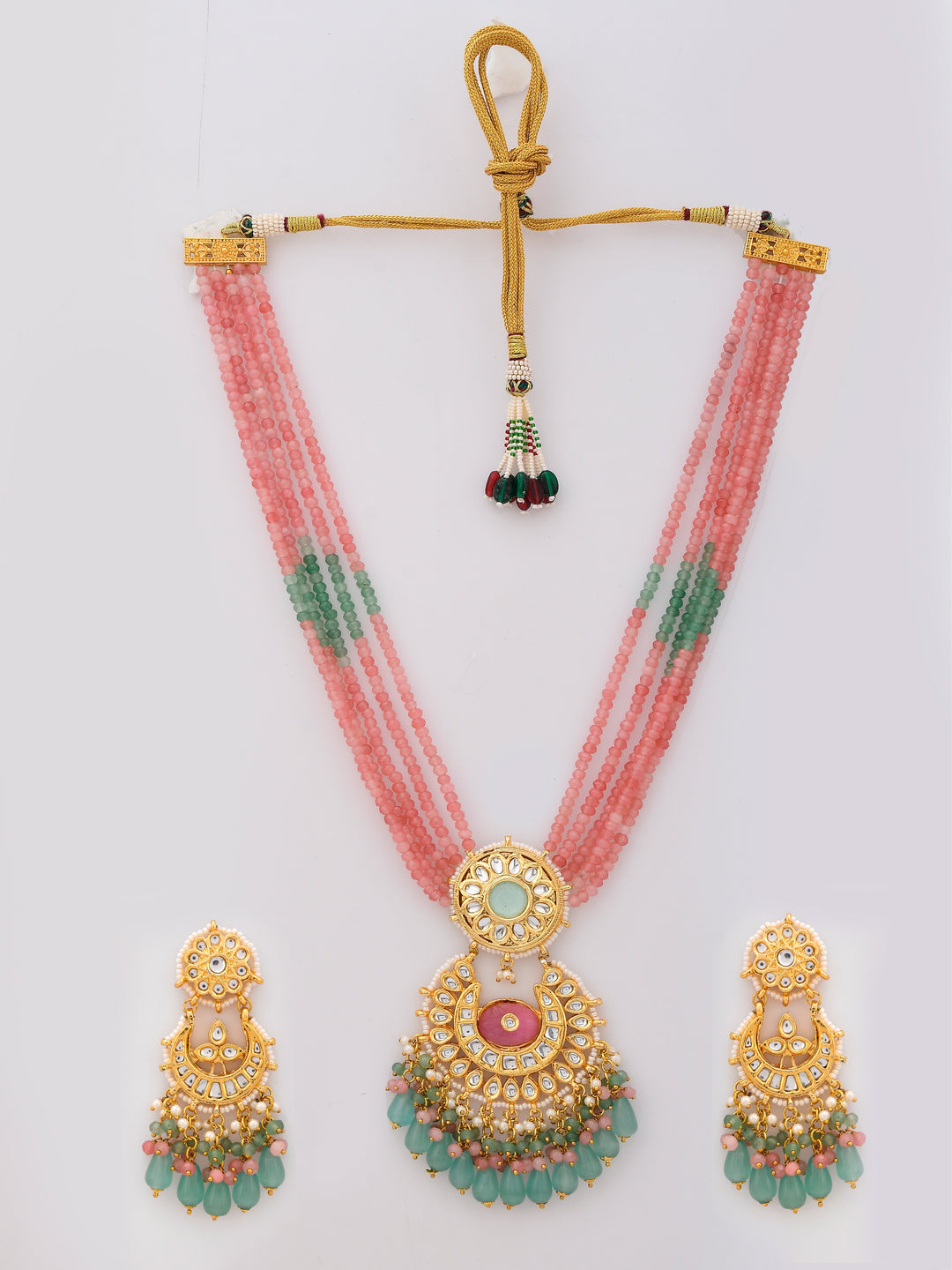 Rose Quartz Choker Harmony Necklace Set