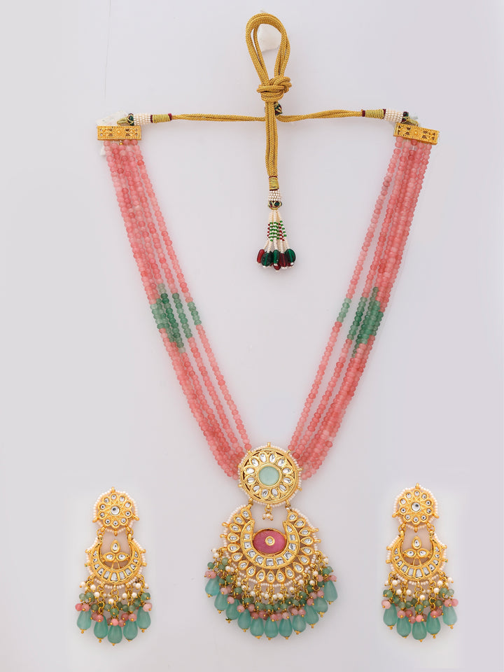 Rose Quartz Choker Harmony Necklace Set