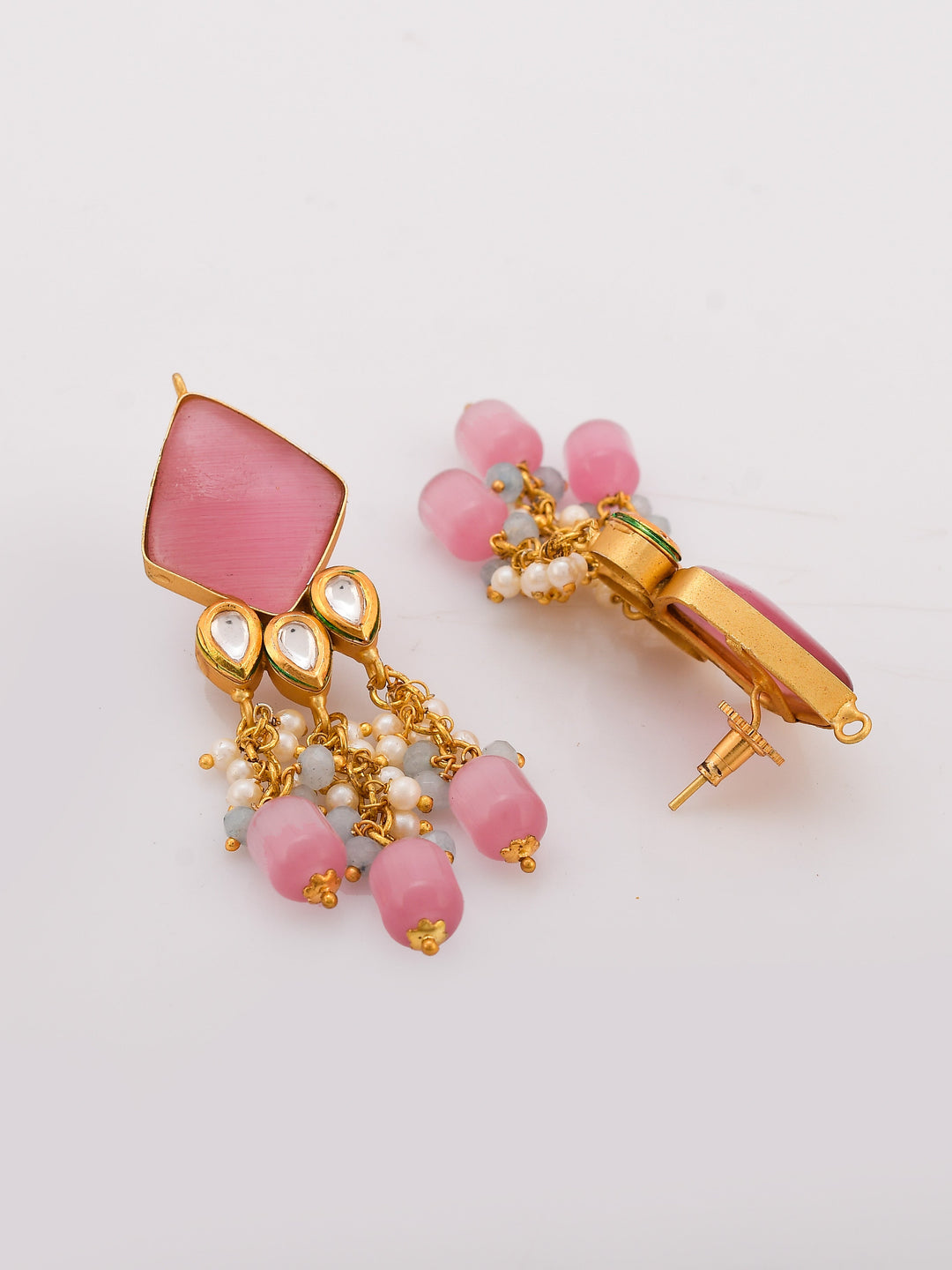 Gleaming Kundan Cascade Necklace Set