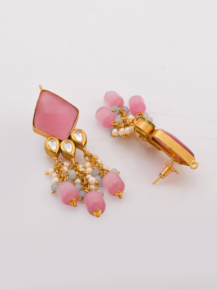 Gleaming Kundan Cascade Necklace Set