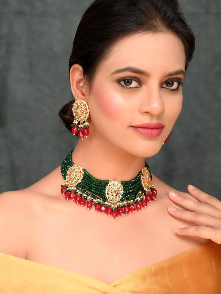 Jade Harmony Choker Necklace Set