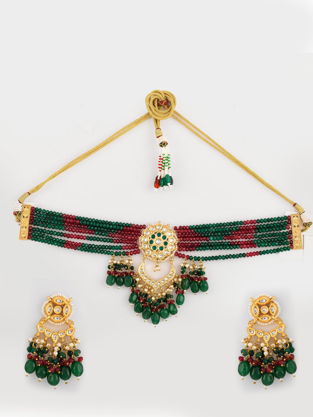 Enchanted Green Gem Necklace Set