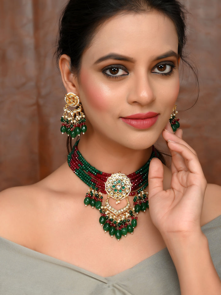 Enchanted Green Gem Necklace Set