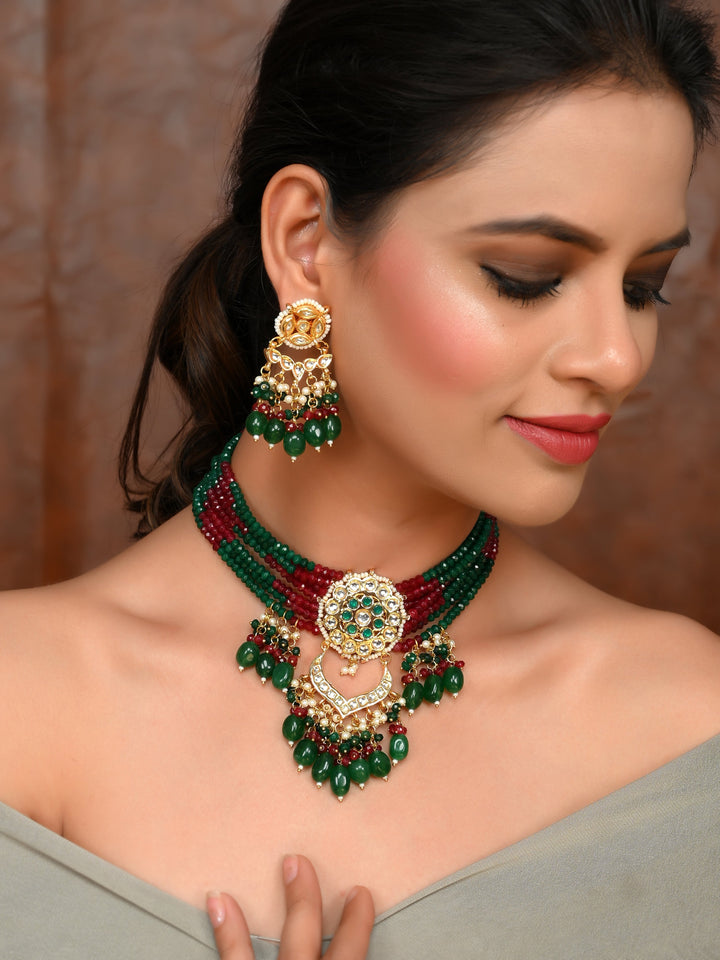 Enchanted Green Gem Necklace Set