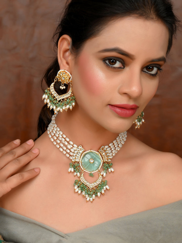 Designer Carvin Stone Necklace