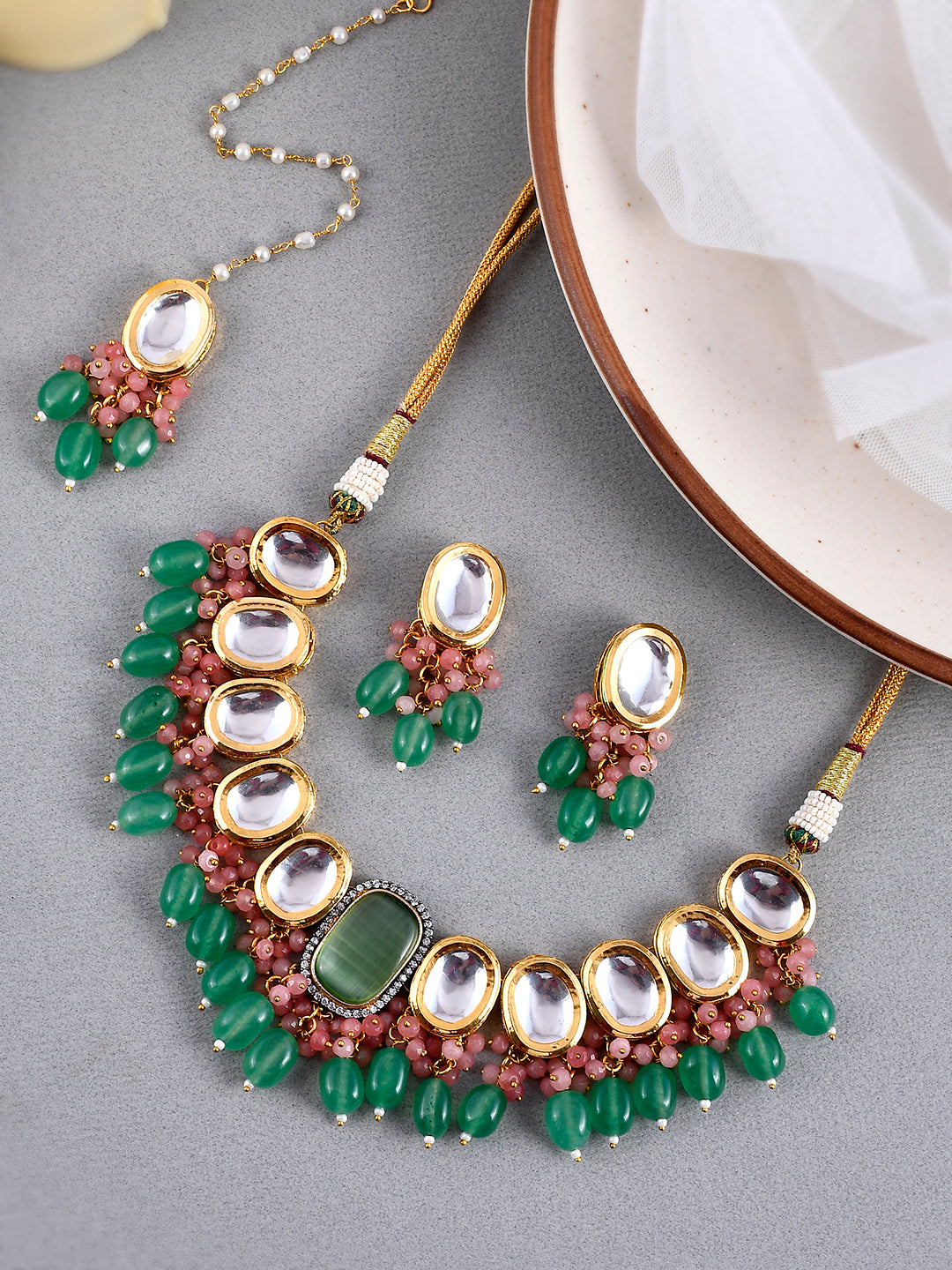 Green Goddess Ensemble Necklace