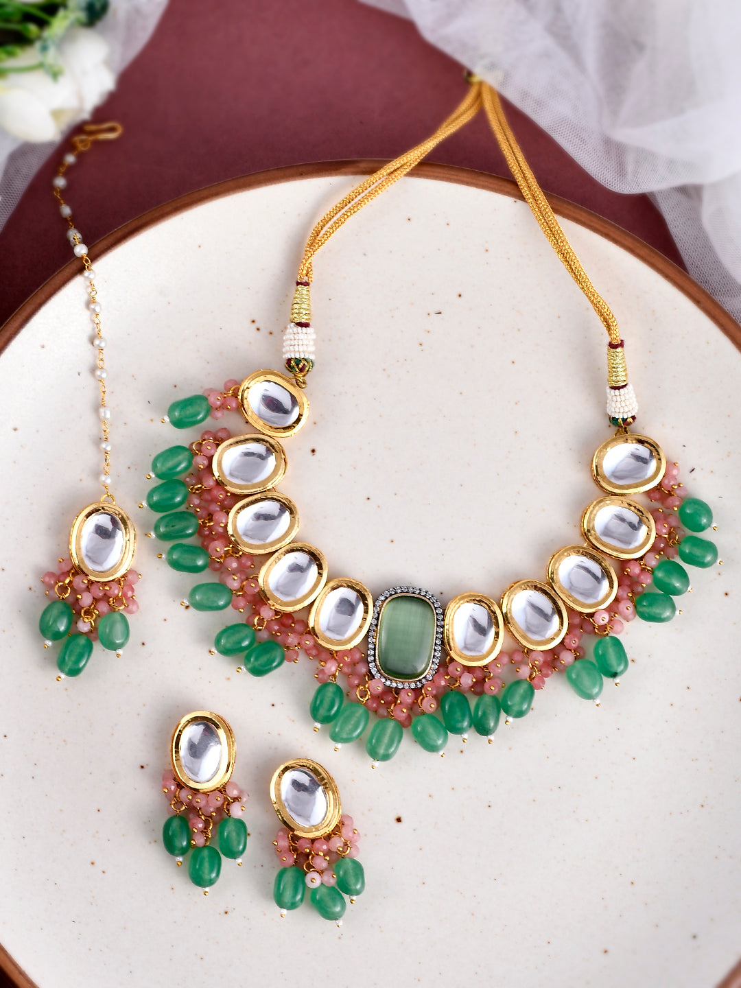 Green Goddess Ensemble Necklace