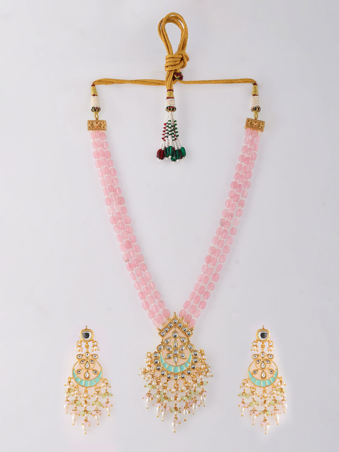 Meena Enigma Partywear Pendant Necklace Set
