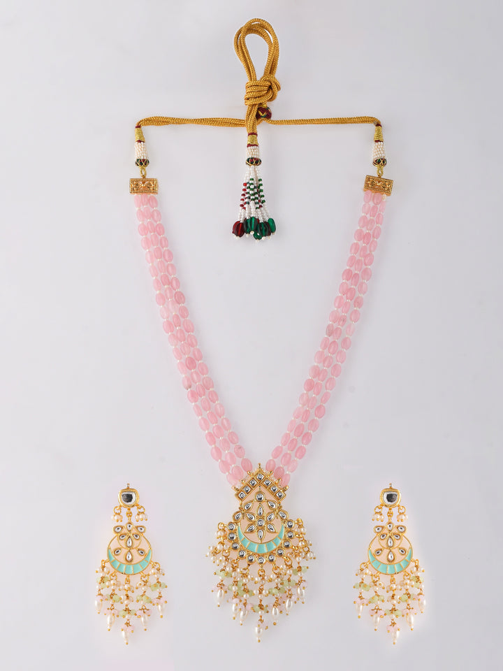 Meena Enigma Partywear Pendant Necklace Set