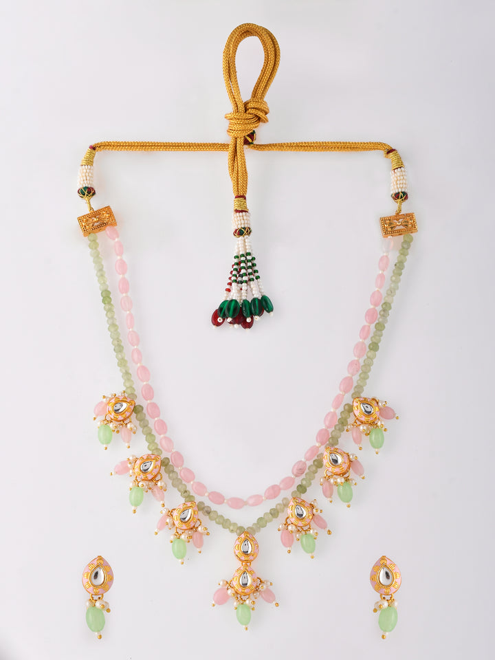 Handcrafted Meena Reflection Necklace Set