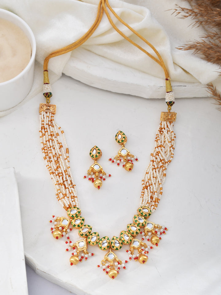 Handcrafted Meena Fusion Necklace Set