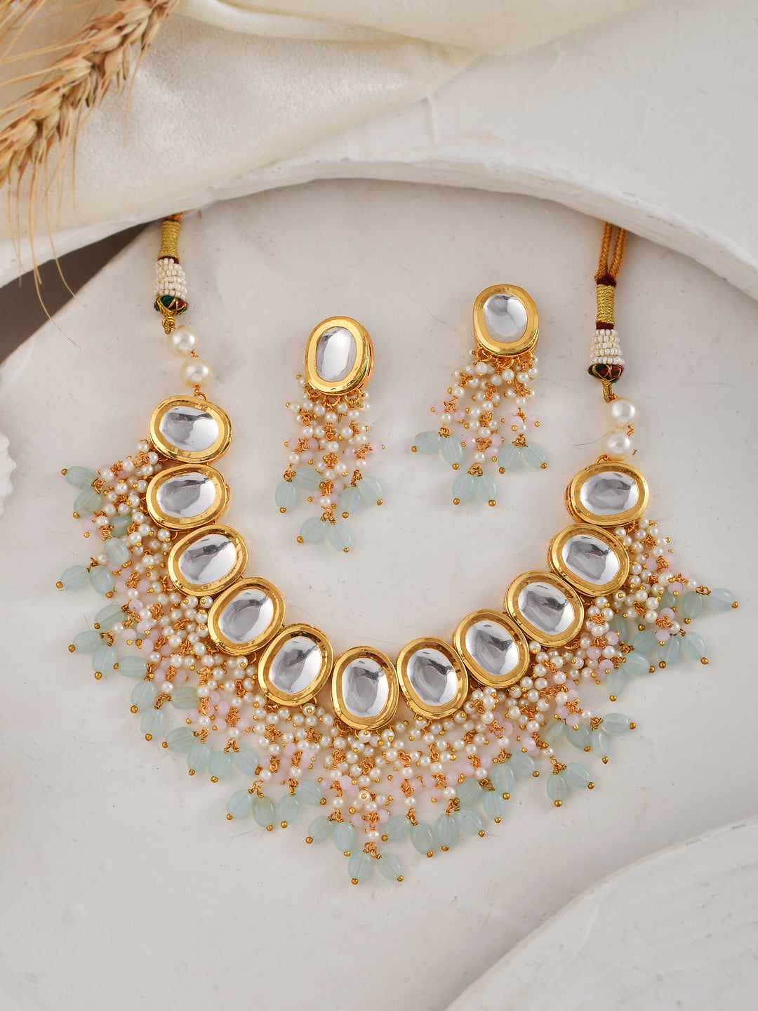 Artisan Crafted Kundan Beaded Necklace