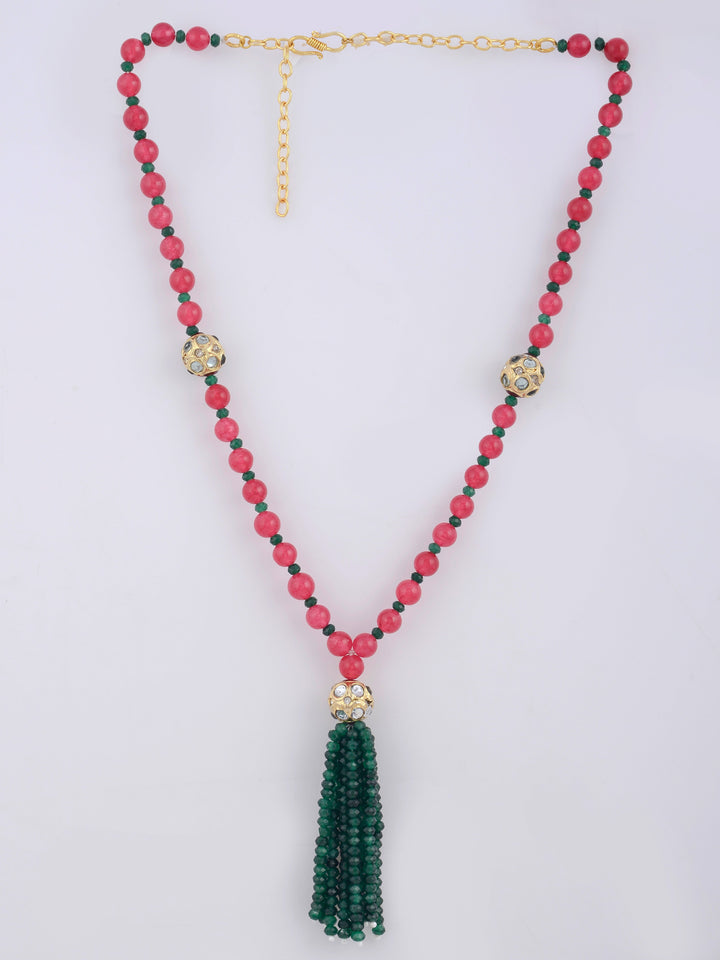 Dastoor Gold-Toned  Red Brass Gold-Plated Necklace