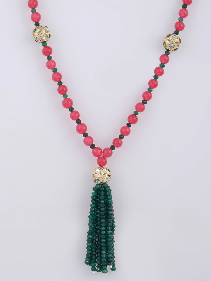 Dastoor Gold-Toned  Red Brass Gold-Plated Necklace