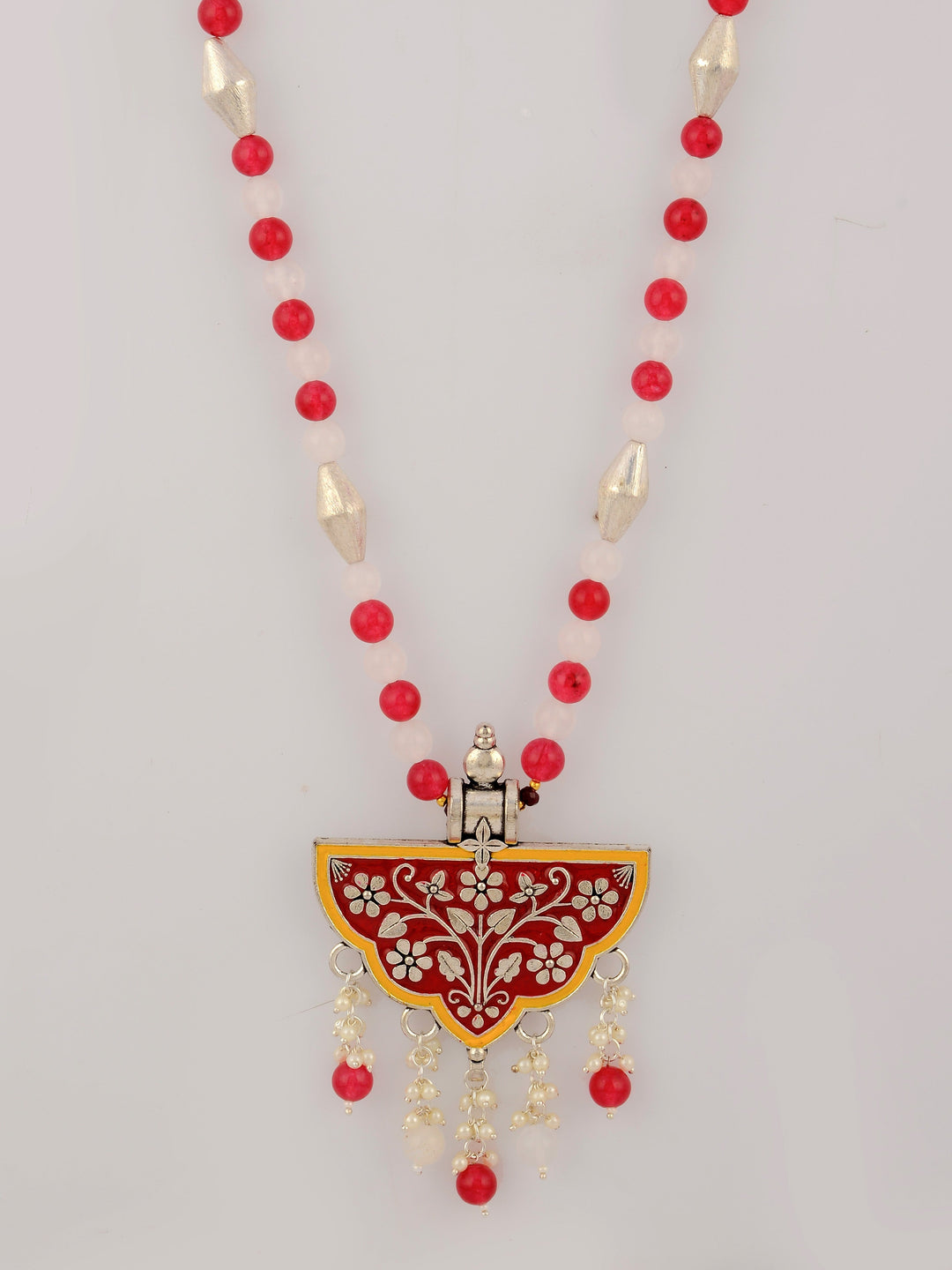 Dastoor Silver-Toned  White Brass Silver-Plated Necklace