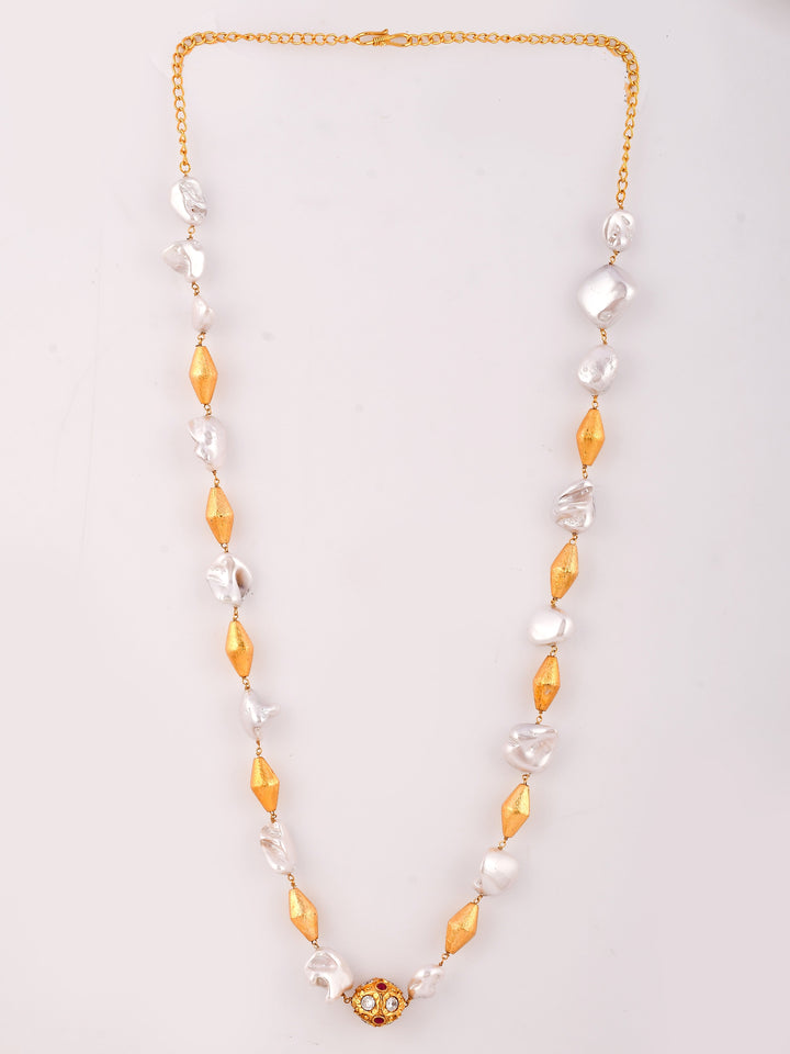 Dastoor Gold-Toned  White Brass Gold-Plated Necklace